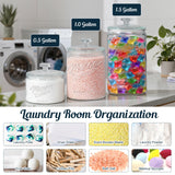 1 Pc 1 Gallon Glass Mason Cookie Jar with Glass Lid