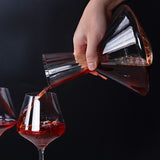 1600ML（54 OZ） Rotatable Wine Decanter with Wood Base