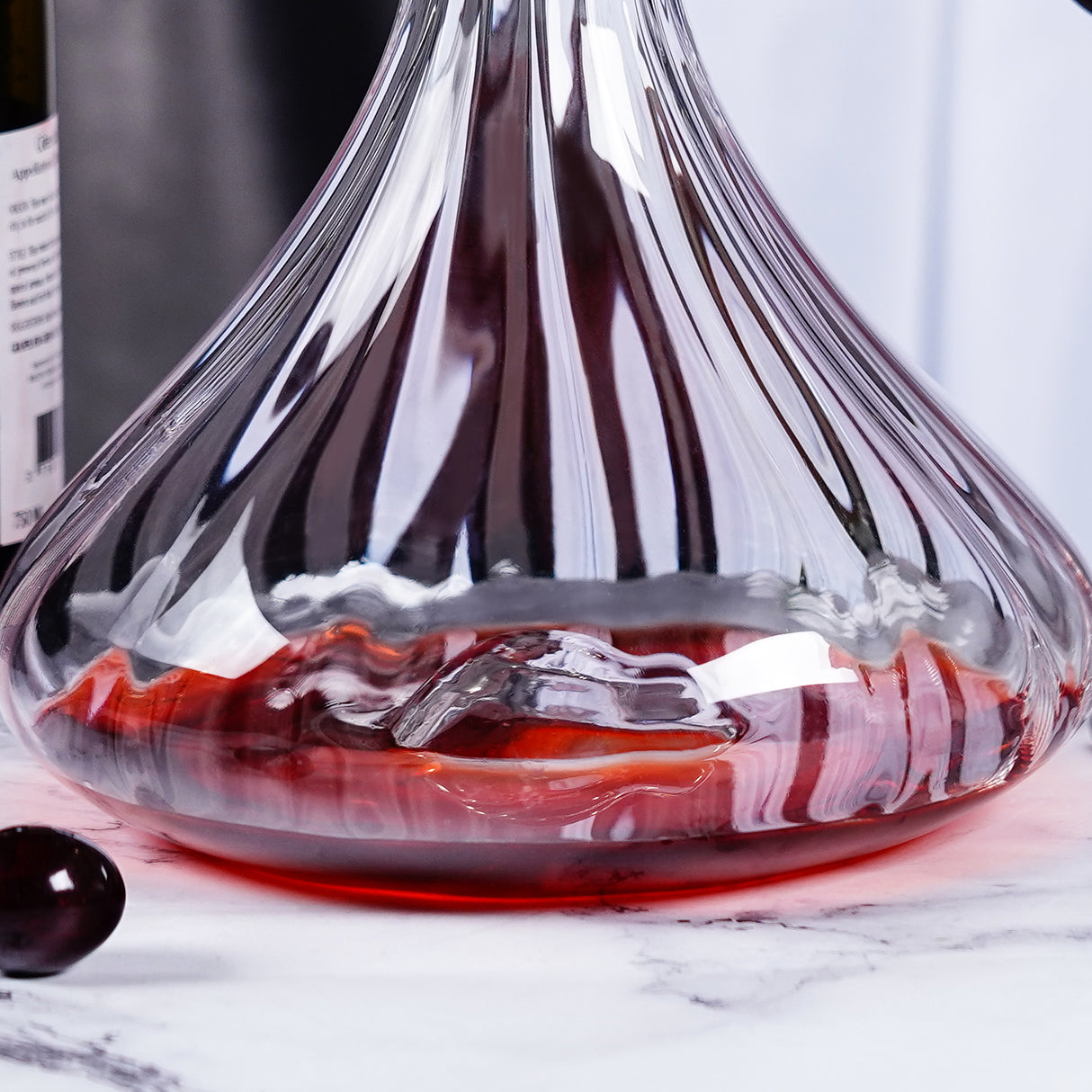 1500ML（63 OZ）Hand-Blown Crystalline Wine Decanter