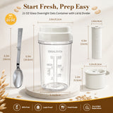 Syntic 21 Oz Customized Overnight Oats Mason Jar