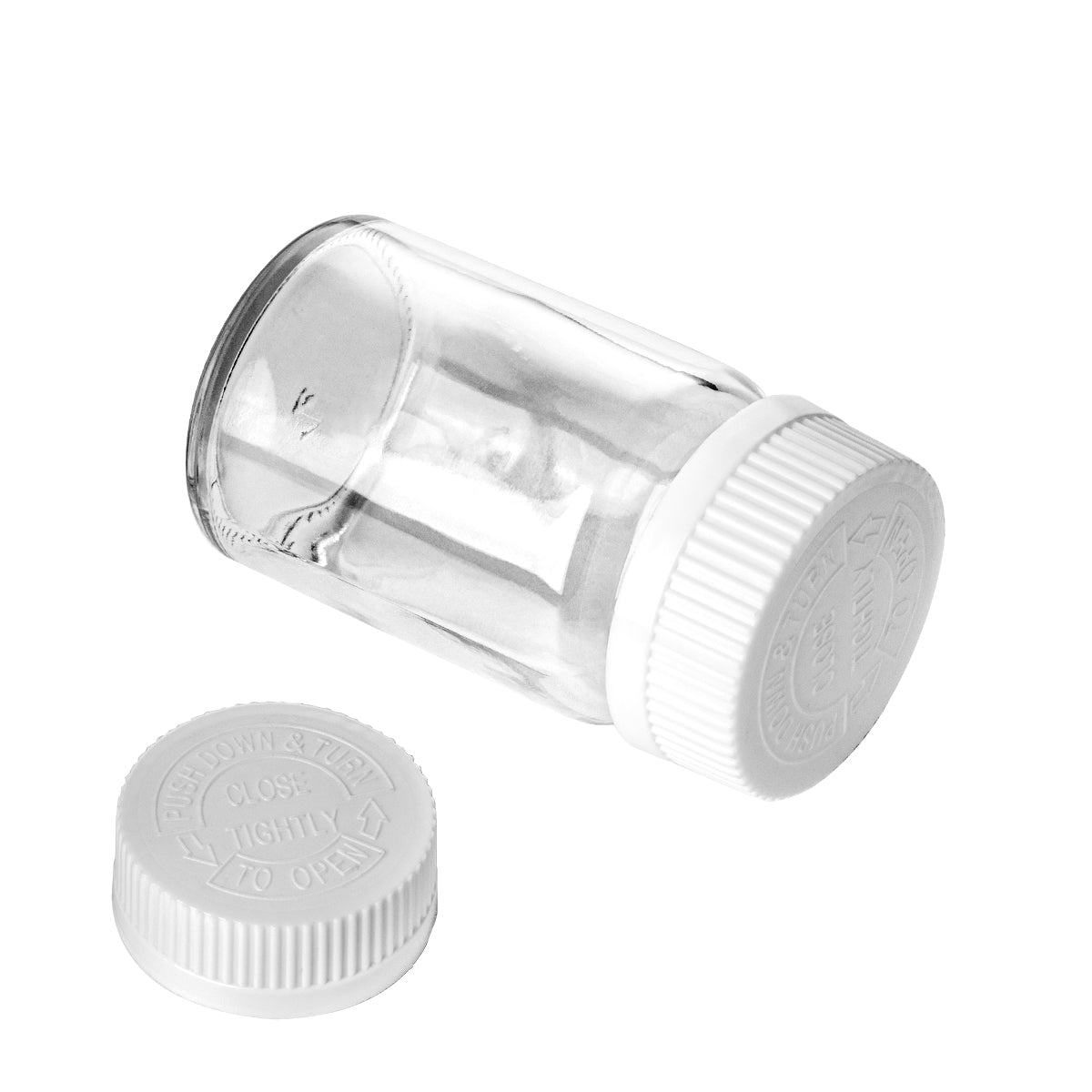 8 Pcs 2.5 Oz Glass Bottles & Jars with Sealed Press Screw Caps