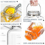 2 Pc 1.5 Gallon Glass Jars with 100% Airtight Clipped Glass Lid