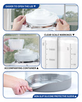 5 Gallon Super Large Fermentation Glass Jar with Handle, Silicone Anti-slip Cover, Airlocks