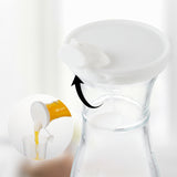 3 Pcs 35 Oz Square Glass Carafe with 4 Lids and 2 Silicone Pour Spouts