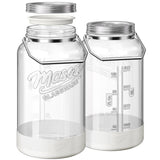 Syntic 2 Pc 1.5 Gallon Glass Jars with Airtight Metal Lid, Removable Handle & Silicone Sleeve