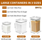 Syntic 10 Pc Food Storage Containers with Lids for Kitchen Pantry Organization