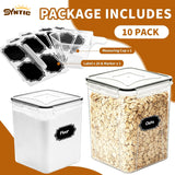 Syntic 10 Pc Food Storage Containers with Lids for Kitchen Pantry Organization