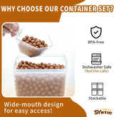 Syntic 10 Pc Food Storage Containers with Lids for Kitchen Pantry Organization