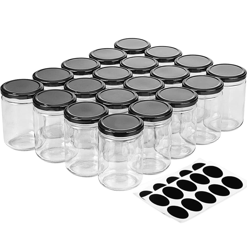 20 Pcs 12 oz Glass Jars with Lids