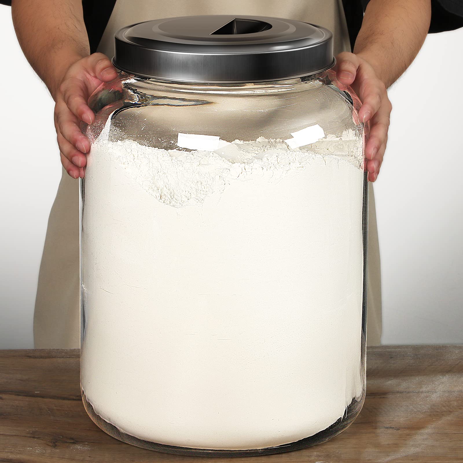 5.5 Gallon Super Large Storage Glass Jars with Metal Lids