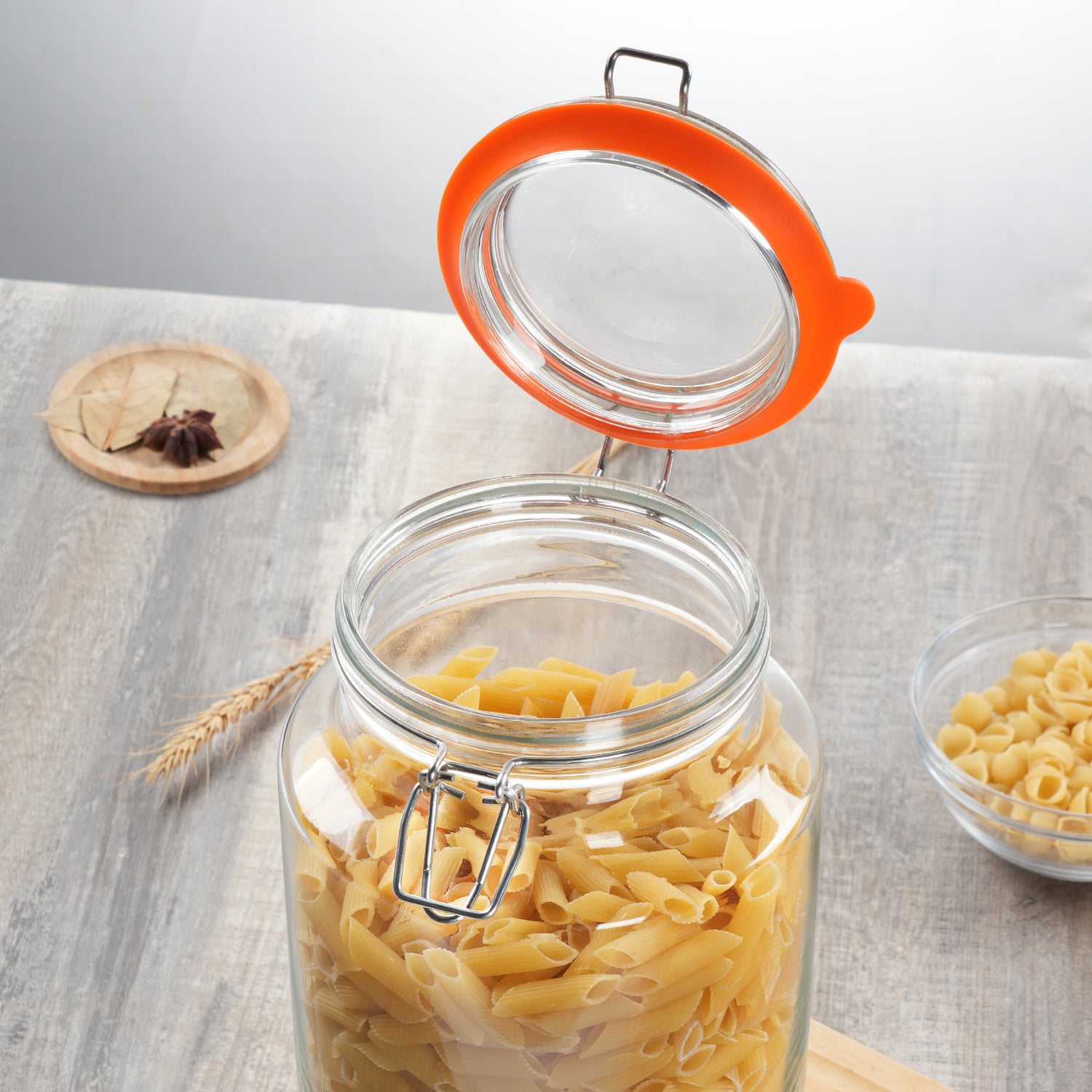 1.2 Gallon Airtight Glass Bottle & Jar with Hinged Lid