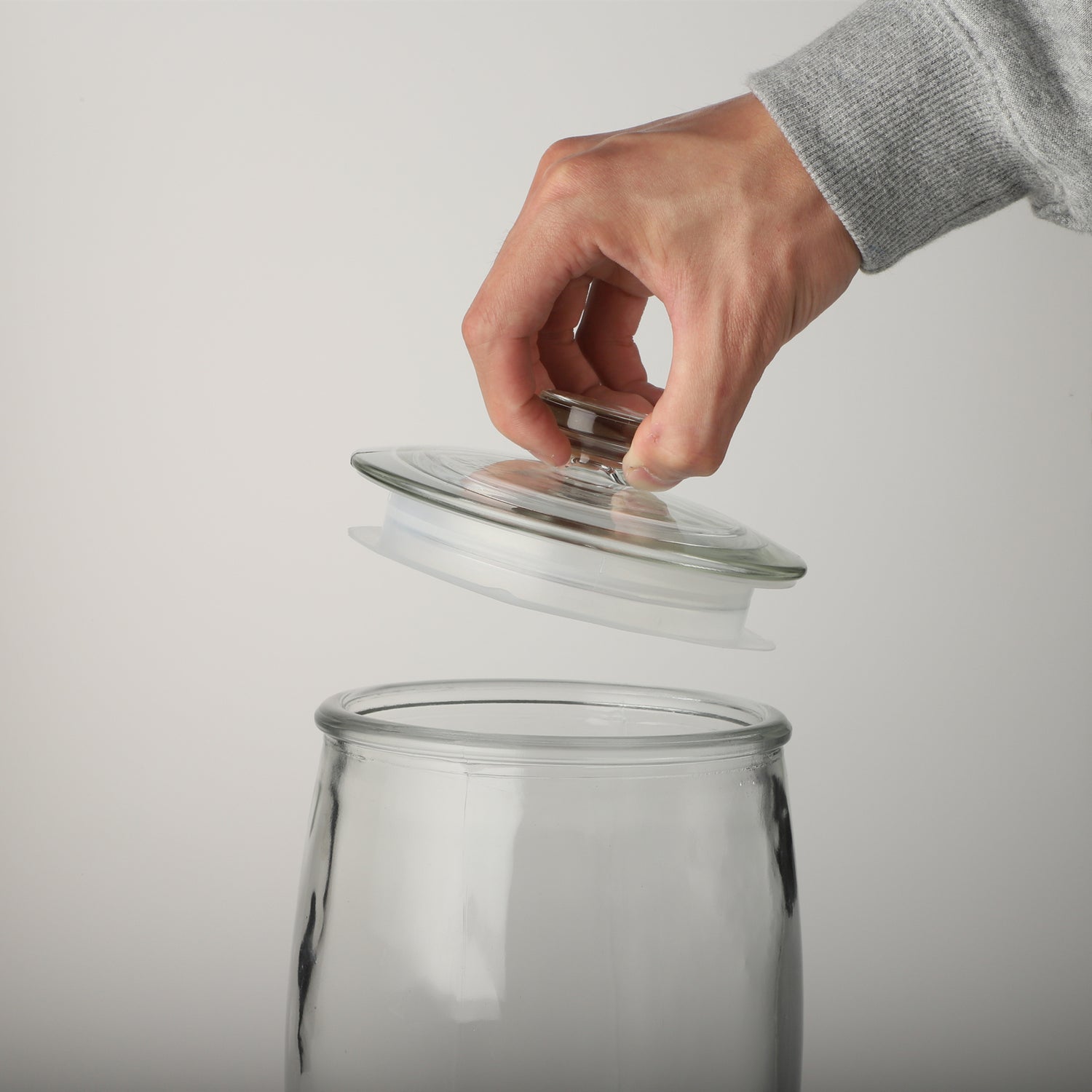 0.5 Gallon Wide Mouth Round Glass Jar with Glass Lid