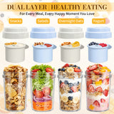 Syntic 21 Oz Customized Overnight Oats Mason Jar