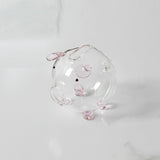 2 Pcs Mini Handmade Glass Piggy Storage Jar