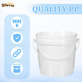 Syntic 8 Pc 0.5 Gallon All Purpose Plastic Buckets with Lids & Handles