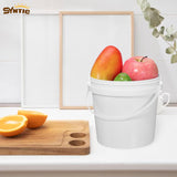 Syntic 8 Pc 0.5 Gallon All Purpose Plastic Buckets with Lids & Handles