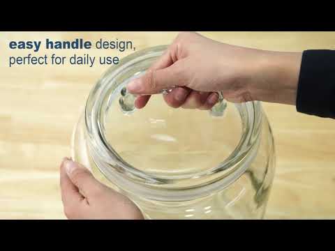 3 Gallon Super Wide Mouth Glass Jars with Glass Lid