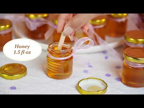 36 Pcs 1.5 oz Mini Glass Honey Jars