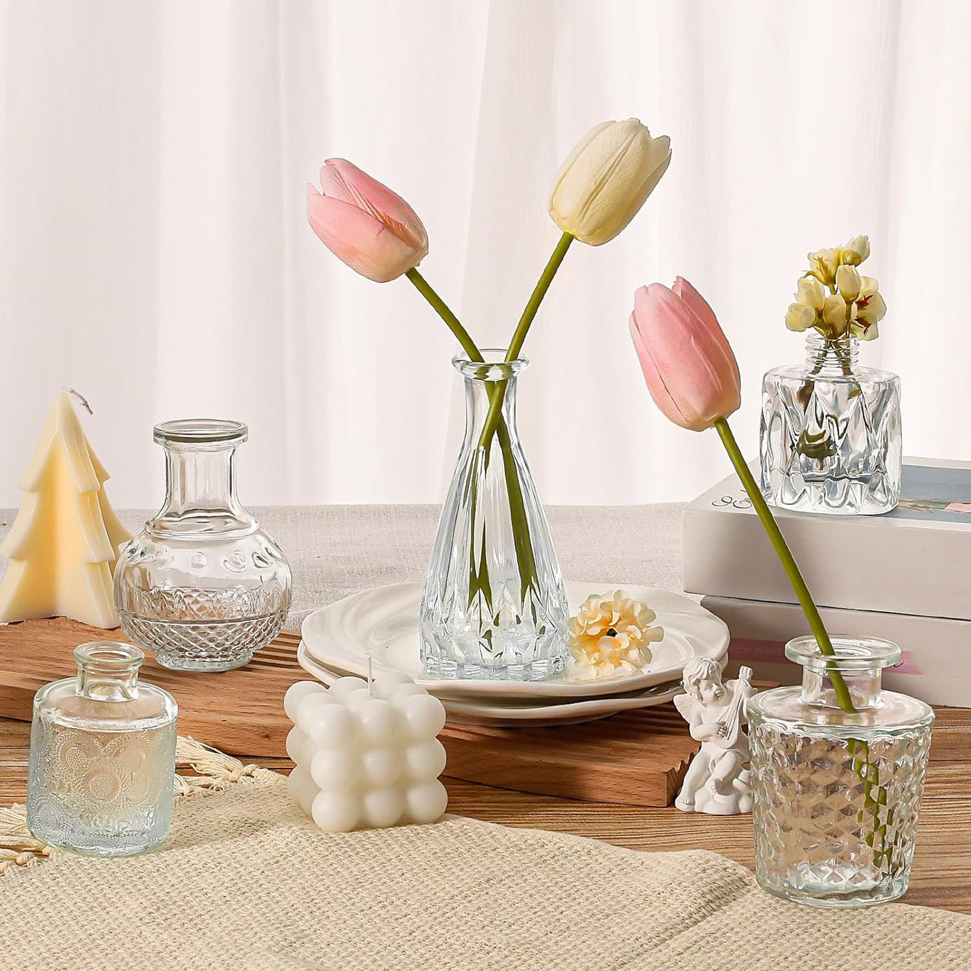 20 Pcs Glass Bud Vase Set