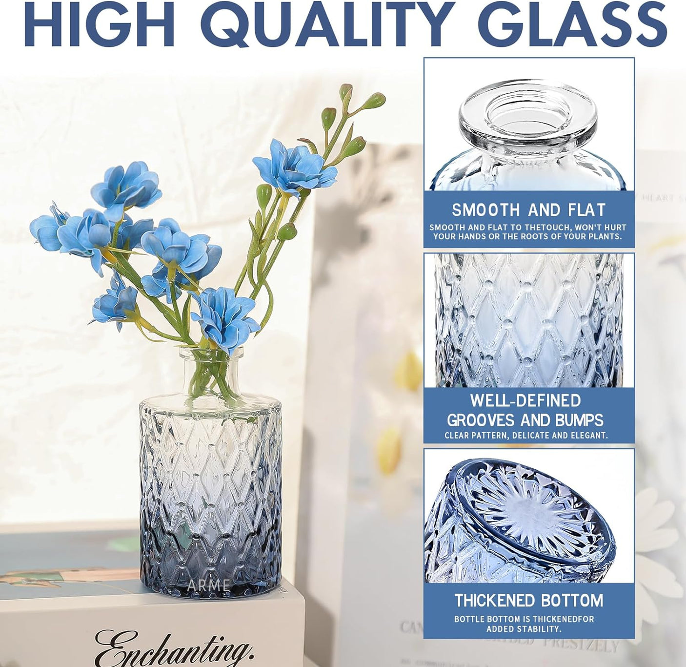 30 Pcs Glass Bud Vase Set