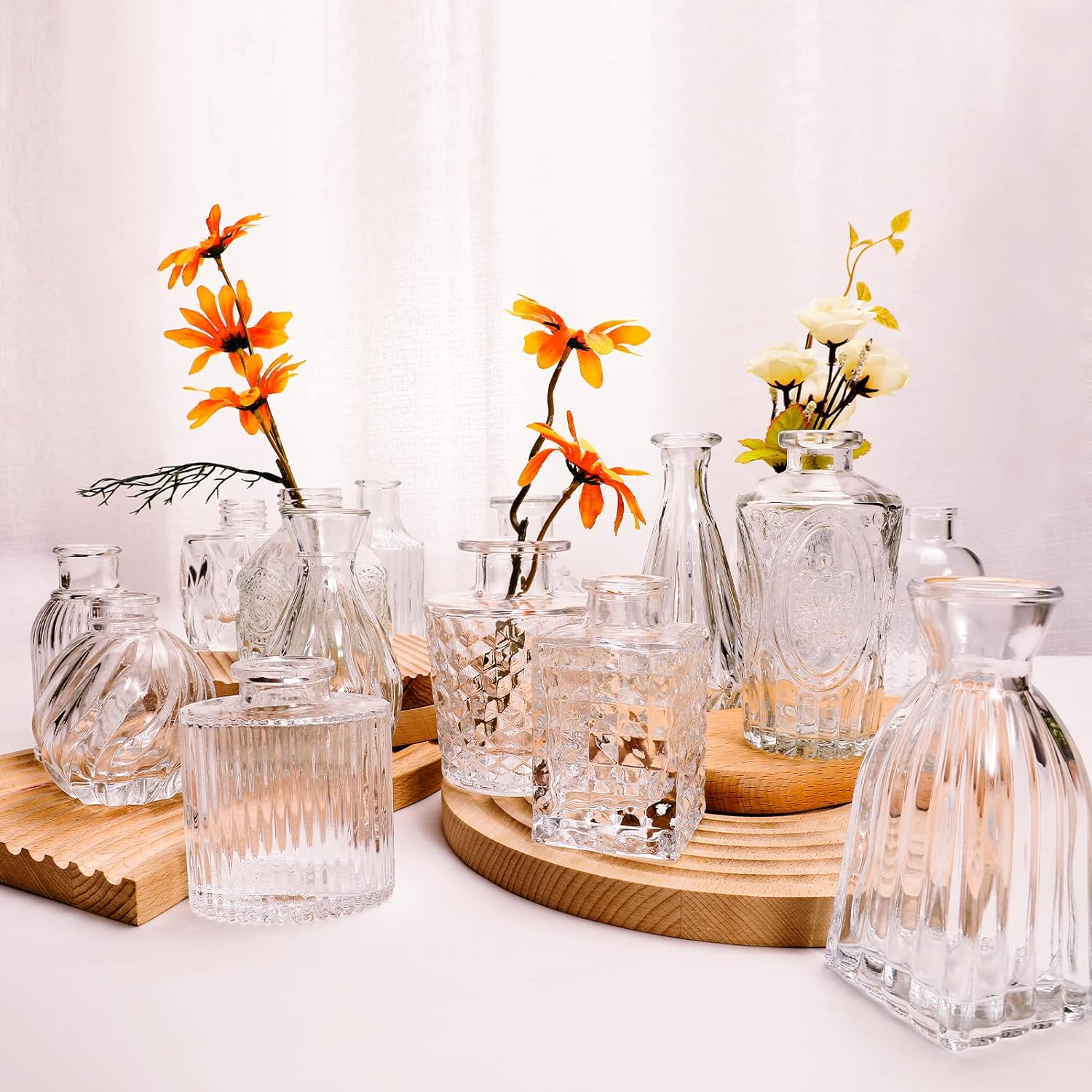 60 Pcs Glass Bud Vase Set